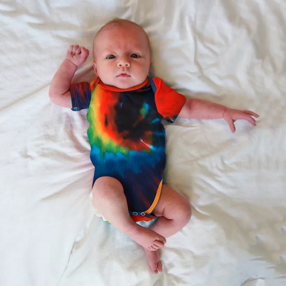 tie dye onesie baby boy
