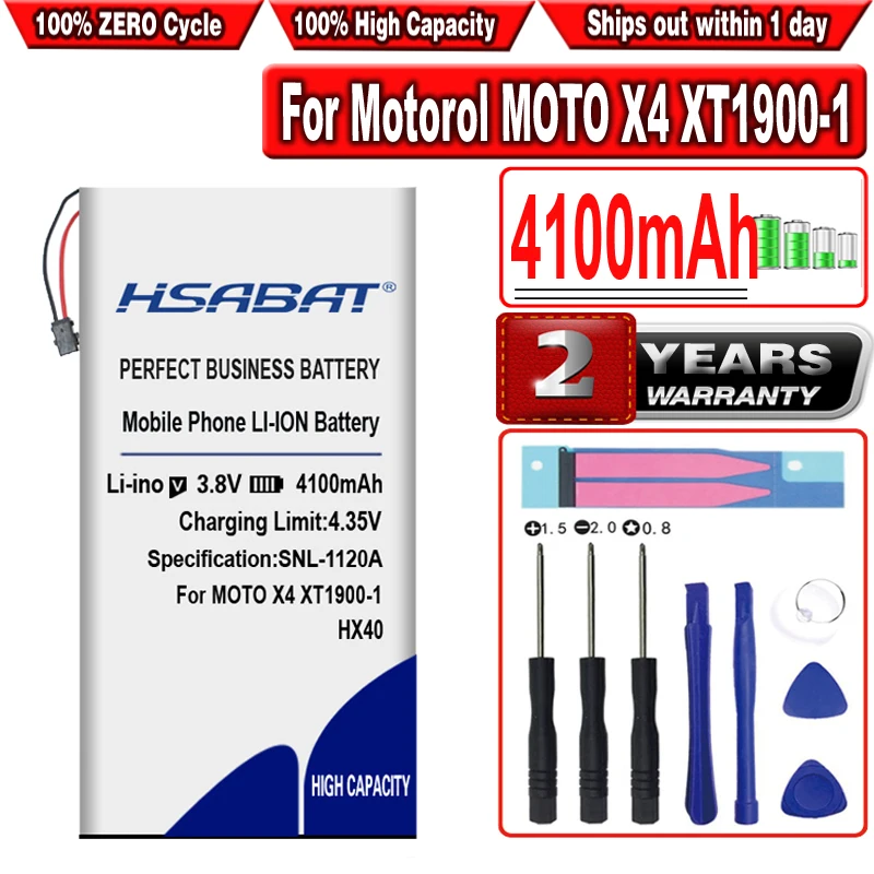HSABAT 4100mAh HX40 Аккумулятор для мотоцикла X4 XT1900-1 XT1900-2 XT1900-3 XT1900-4-7 | Мобильные телефоны