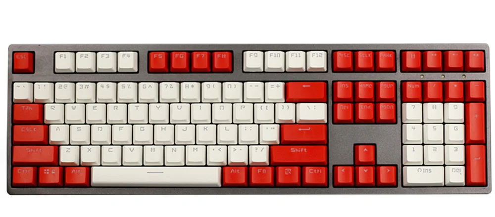 Red white 104 ключ клавишные колпачки pbt вишня Vlossom тема топ с принтом ключи Шапки набор для игровая механическая клавиатура - Цвет: Red white