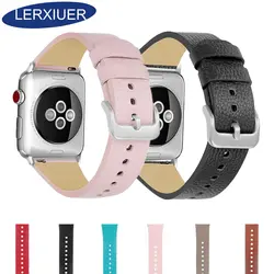 Lerxiuer классический кожаный ремешок для Apple watch band iwatch series 3 2 1 42 мм 38 мм браслет ремешок для часов аксессуары для ремня