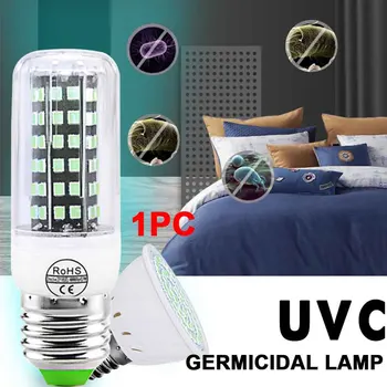 

1PC UV Germicidal Lamp E27 Ultraviolet UVC Light Corn Bulb Disinfection Lamp Sterilization LED Lights Home Clean Air Kill Mites
