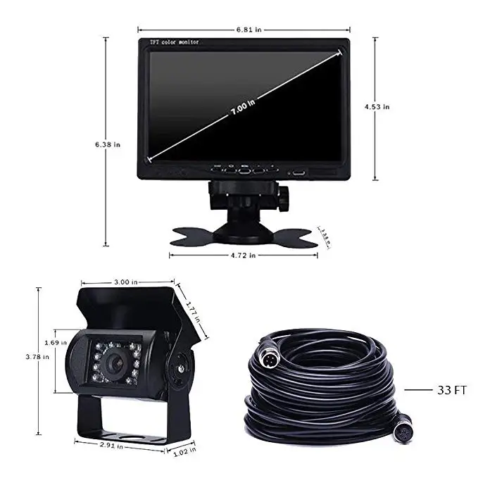 Driintel 24 V Установка кабеля/передний и задний Реверсивный видео/HD ночного видения/для автобуса/грузовика/очистки автомобиля