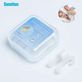 

1Pcs Snore Stopper Antisnoring Device With Case Silicone Magnetic Anti Snoring Nose Breathing Good Sleeping Health Care C1919
