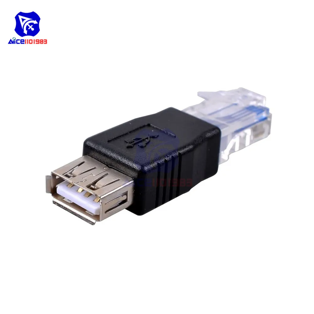 2 шт. переходник типа A USB 0 Мама-Ethernet RJ45 папа | Электронные компоненты и