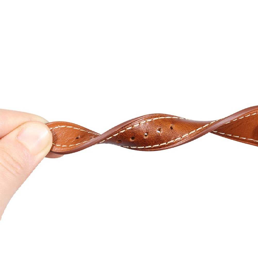 Onthelevel Watch Accessories Ccalfskin Strap Watch Bracelet Brown Vintage Watch Band 22mm 24mm Watchband For Galaxy Watch #D