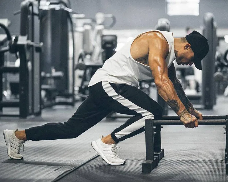 Fashion Casual Gym Clothing Bodybuilding Workout Mesh Tank Top Men Musculation Fitness Singlets Sleeveless Vest Muscle Shirt Men
