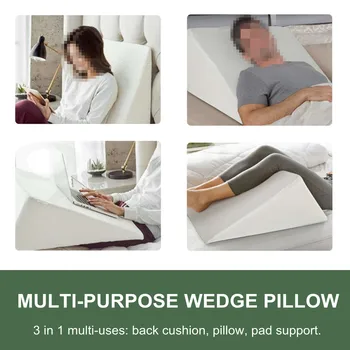 

Cotton Sponge Cushion Triangle Bedding Wedge Pillow Multifunctional Neck Back Body Support Cushion Pad Office Home Bedroom