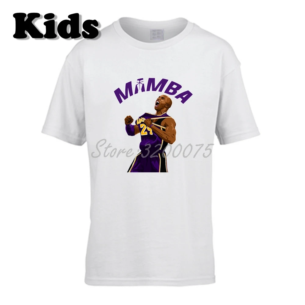 Детская футболка Mamba Kobe Bryant 24 одежда с легендой Лос-Анжелеса футболка с круглым вырезом для мальчиков и девочек W19102610