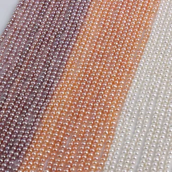 

Freshwater Pearl necklace Round shape with Size 2-3MM perfect luster for Jewelry DIY loose pearl strands