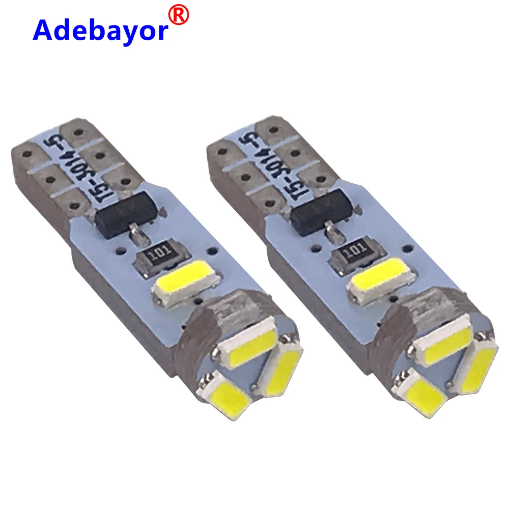 300 шт. T5 Canbus без ошибок LED автомобиль светодиодный лампы 3014 5 SMD светодиодные лампы Интерьер приборной панели датчик светильник красный зеленый желтый ледяной, синий, розовый