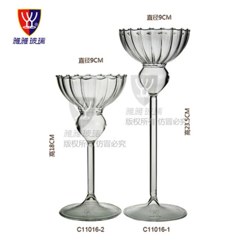 European style Lotus Goblet Candle Holder Household Candle Rod Wax Wedding Home Decoration Handmade Romantic Dinner Candlestick