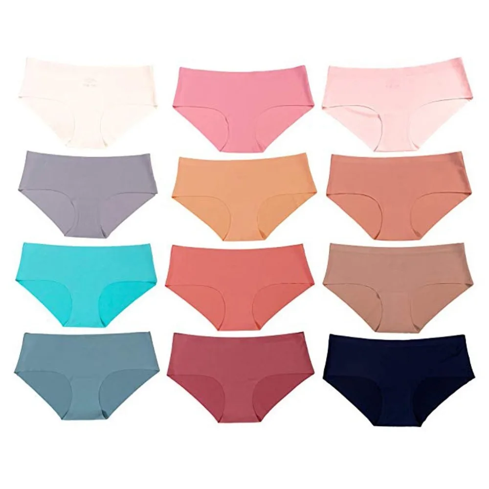 12 Pieces Briefs Women Panties Cut Underwear Seamless Underpant Comfortable Breathable Sexy Lingerie ropa interior femenina o04