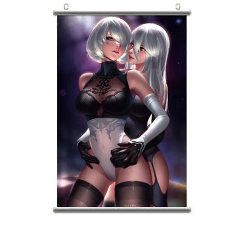 NieR: Automata плакат, декоративные картины, гамак, прокрутка, картина, фигурка, модель для спальни, Висячие картины, X2526