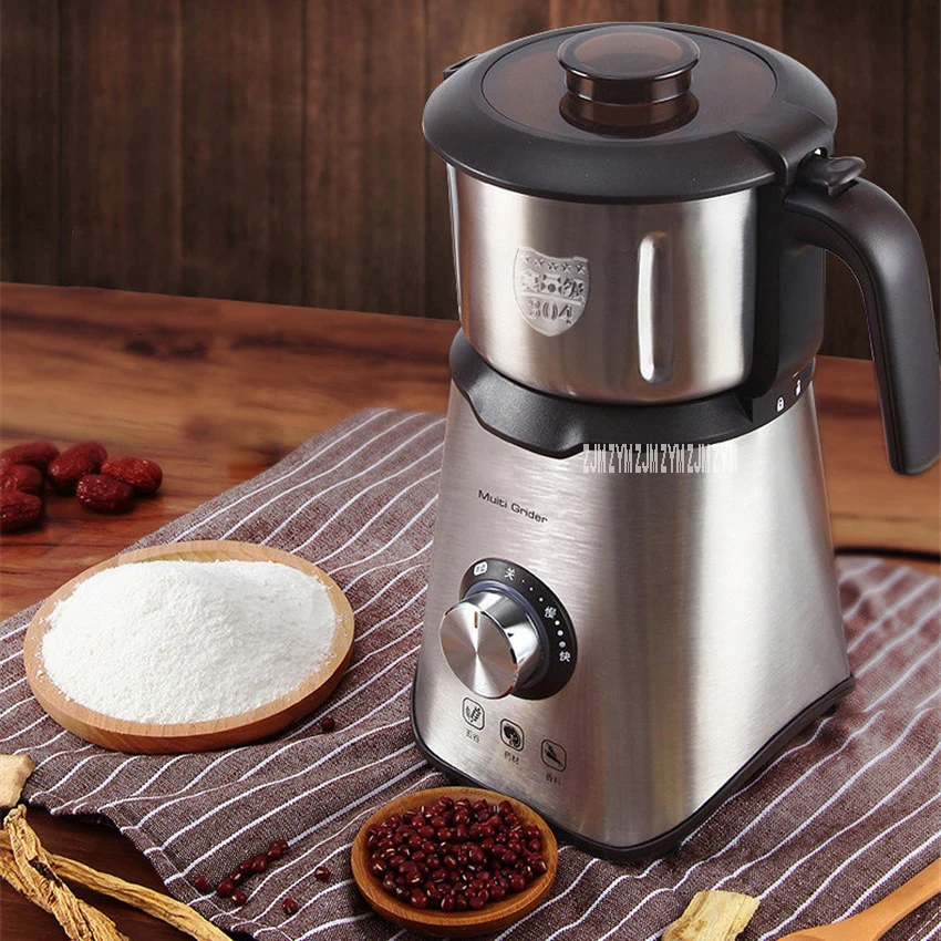  CG-9160 Household Electric Flour Mill Small Stainless Steel Grinding Machine 3 Gear Adjustment Pulv
