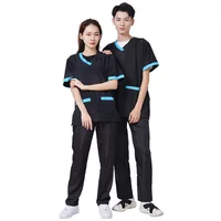 Custom LOGO Pet Shop Groomer Work Clothes Suit Waterproof Anti-static Pet Overalls Salon Barber Hairdresser Apron G1004 1