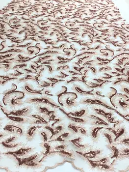 

2019 Latest Net Lace Fabric 3 d flowers Embroidered tulle Lace Fabric African French Lace For guipure fabric Clothing Women
