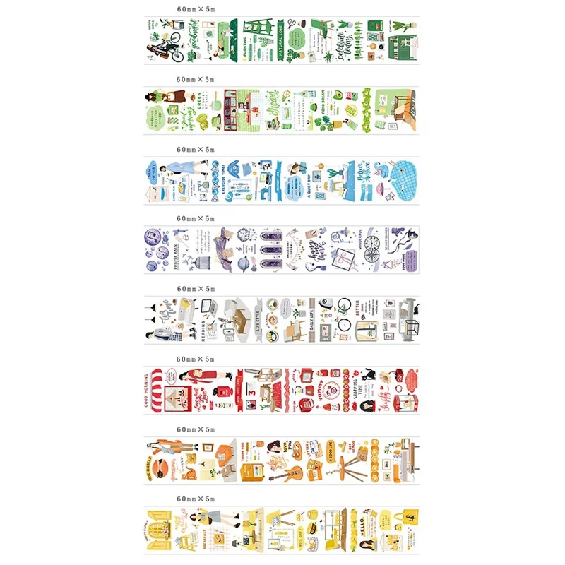 

1Pc/box Oxygen Diary Series 6cm*5m Album Diary DIY Sticker Paper Tape Decorative Tape Masking Tape Washi Tape