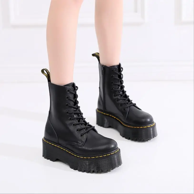 

CS689 Boots Women Genuine Leather For Winter Boots Shoes Woman Casual Spring Designer Botas Mujer Female Ankle Boots