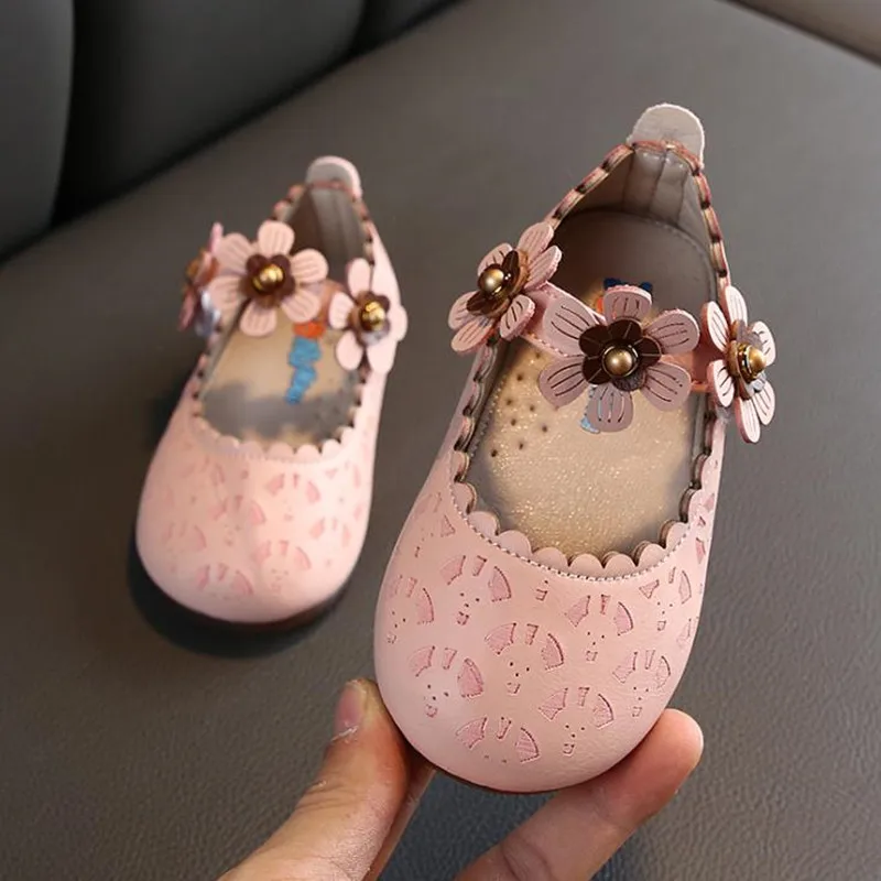 Модная детская кожаная обувь с милым рисунком для маленьких девочек; обувь принцессы для детей; мягкая Праздничная обувь на плоской подошве - Цвет: picture color