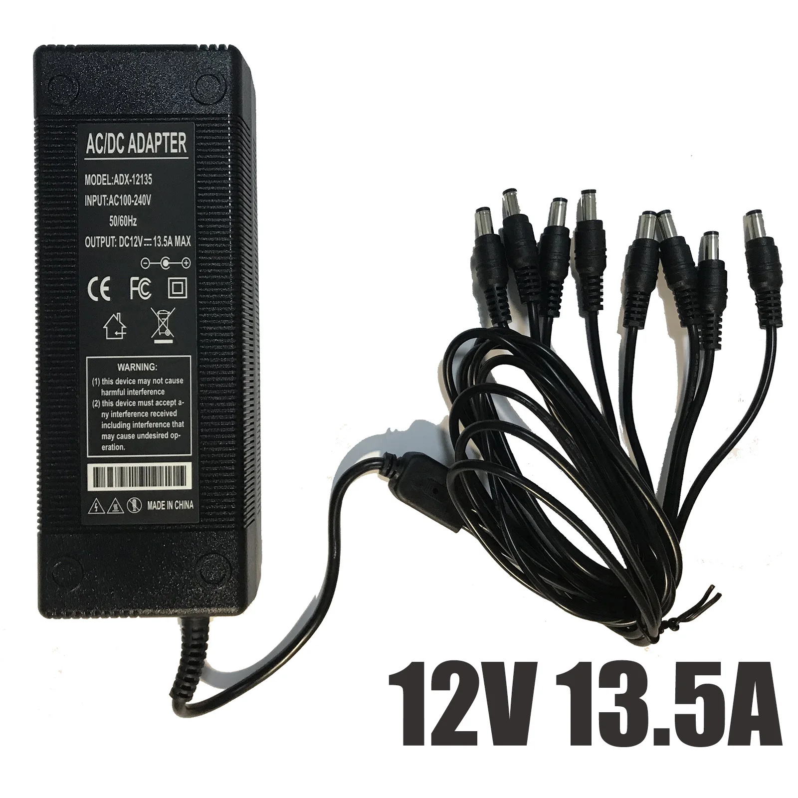 12V 10A 13.5A Multi-head Power Adapters 13.5A 8 outputs DC Output Power Adapter Suitable For Cameras Hard Disk boxes Sata cable