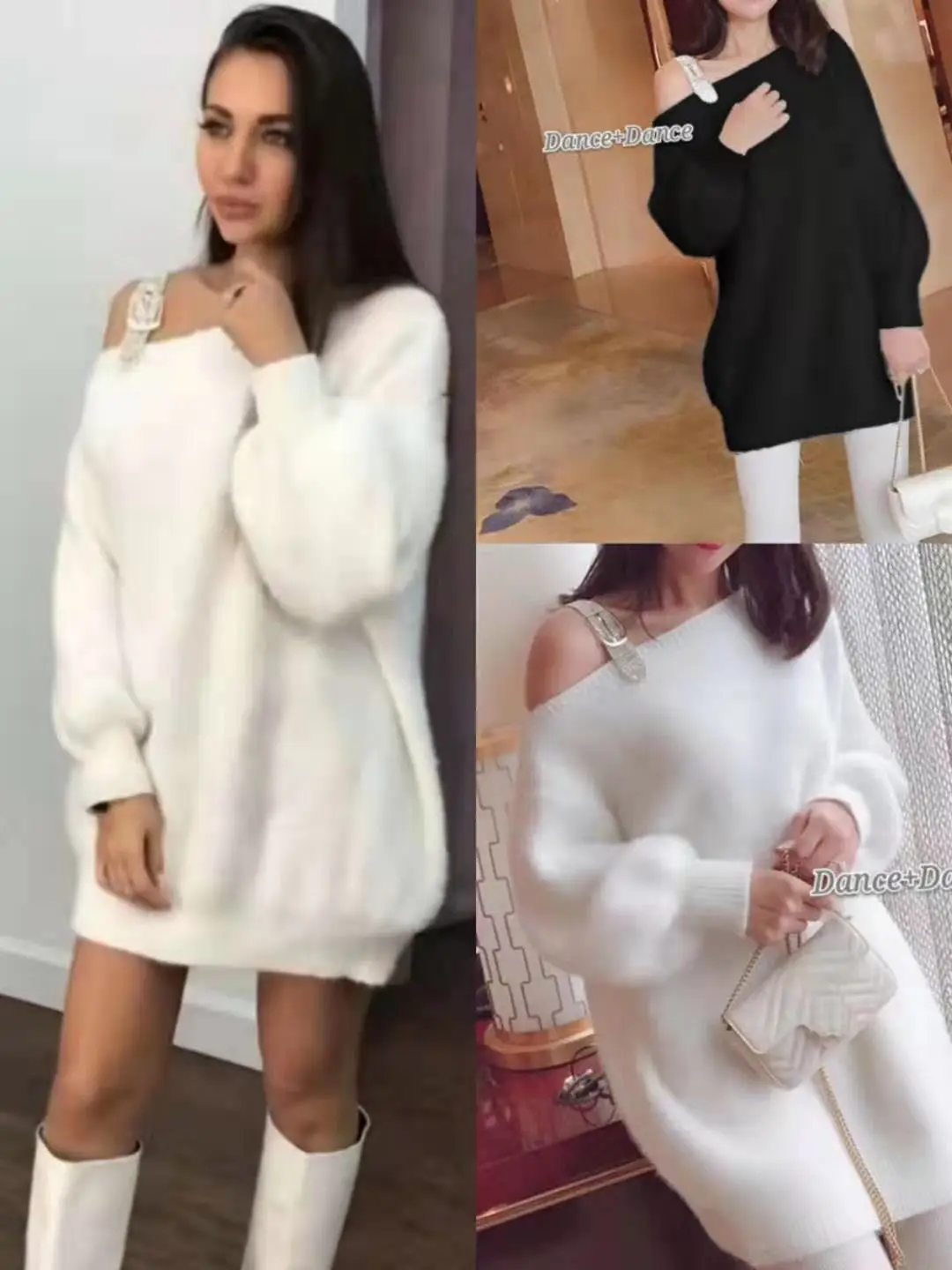 Толстый, полный Топ, распродажа, пуловер, пончо, Feminino, женский свитер, свободный, ленивый, ветер, стразы, плечевой ремень, пряжка, утечка, женский