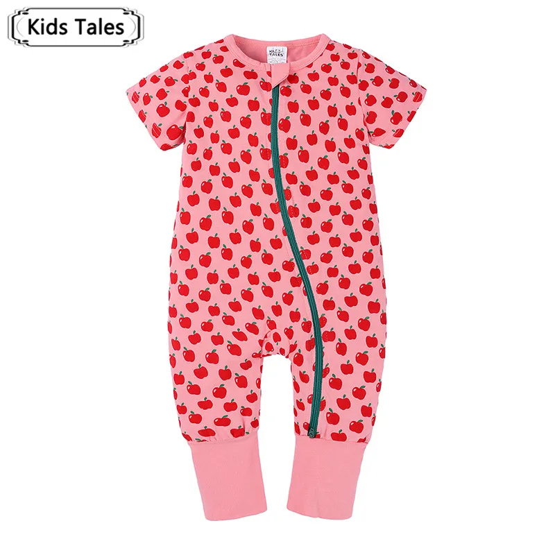 

Summer Newborn Toddler Baby Girl Short Sleeve Zipper Romper Jumpsuit Clothes Outfits SR478
