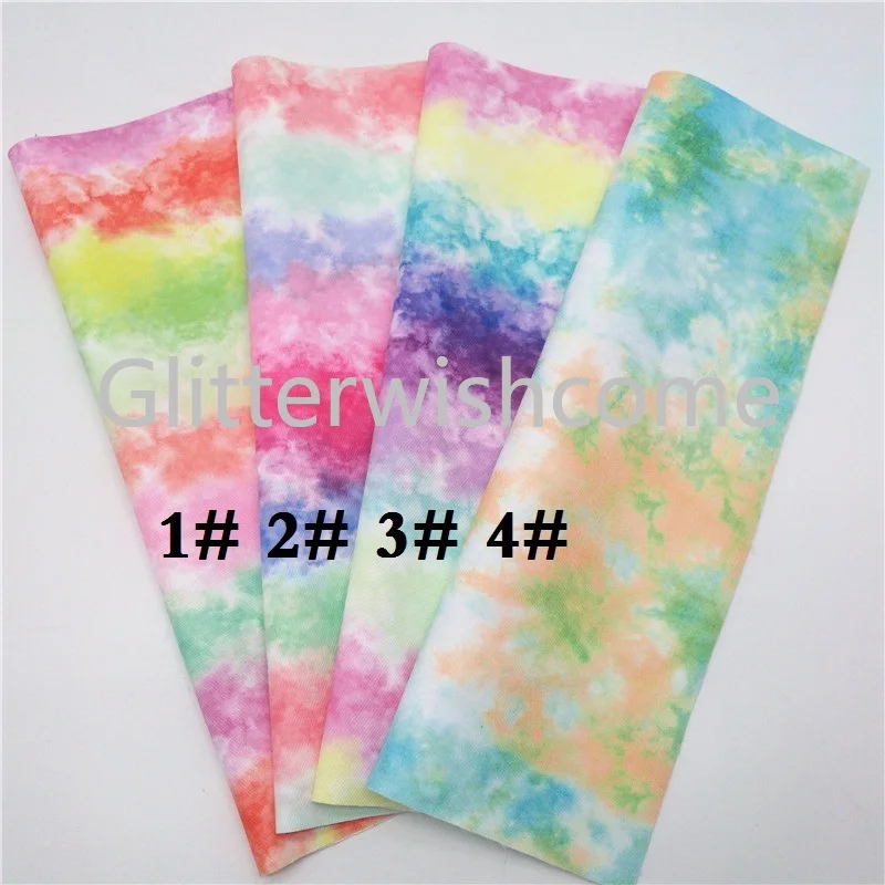 Glitterwishcome 21X29 см A4 Размер радужные цвета хлопчатобумажная ткань для бантов, GM587A