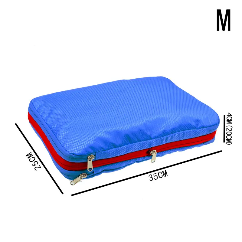 Royal blue M Мужская, женская, черная нейлоновая дорожная сумка, водонепроницаемая, большая емкость, складная, дорожная сумка, органайзер, компрессионная упаковка, кубики, водонепроницаемая - Цвет: Royal blue M