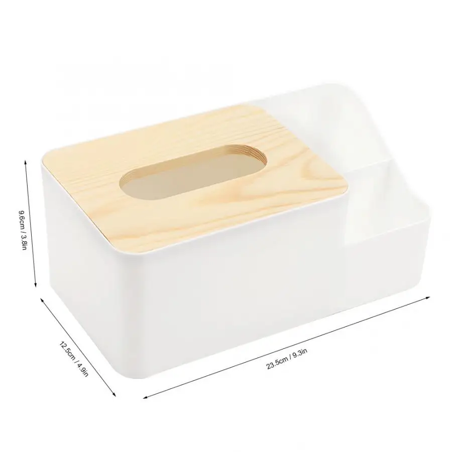 Plastic Tissue Box Pratical Home Office Desktop Remote Control Storage Box Napkin Paper Extraction Holder Box with Lid