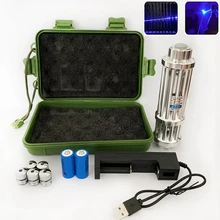 Alta potência b017 ponteiro de luz laser azul caneta ensino tático lanterna com jogo ardente para a caça caminhadas visão laser
