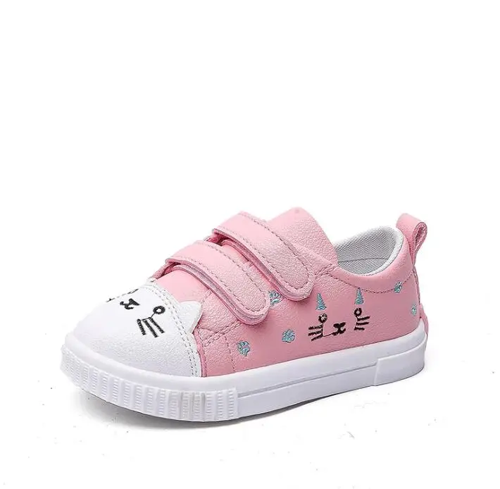 Children' Casual Shoes Children Kids Girls Autumn Patchwork Cartoon Cute Cat Print Sneaker Shoes For Girls Casual Sneakers