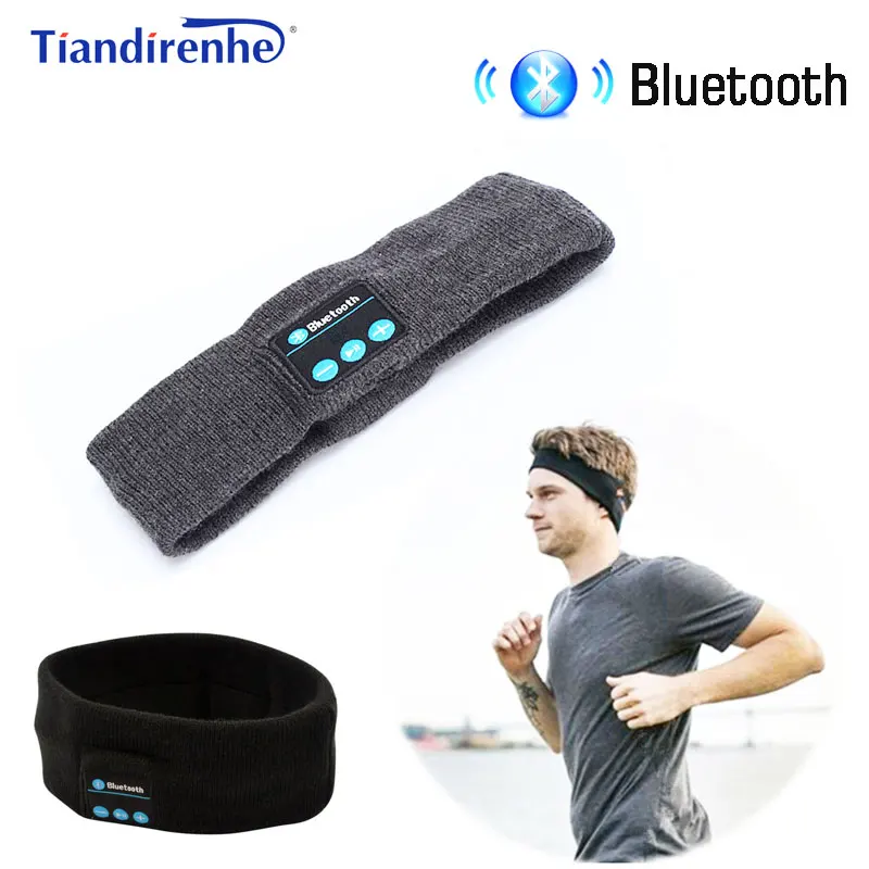 Беспроводные Bluetooth наушники tianuurhe для сна головной убор мягкая теплая спортивная