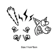 Электрический шок собака поколение резные съемные классные наклейки на стену гостиная спальни дивана стены настраиваемые оптом