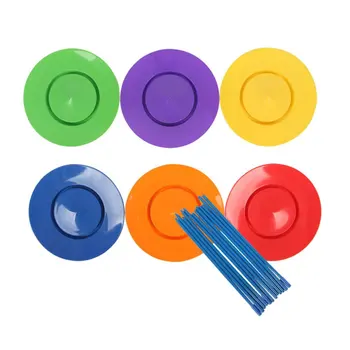 

6 sets of Turntable juggling children's toys Acrobatic turntable performance props children's toy disks