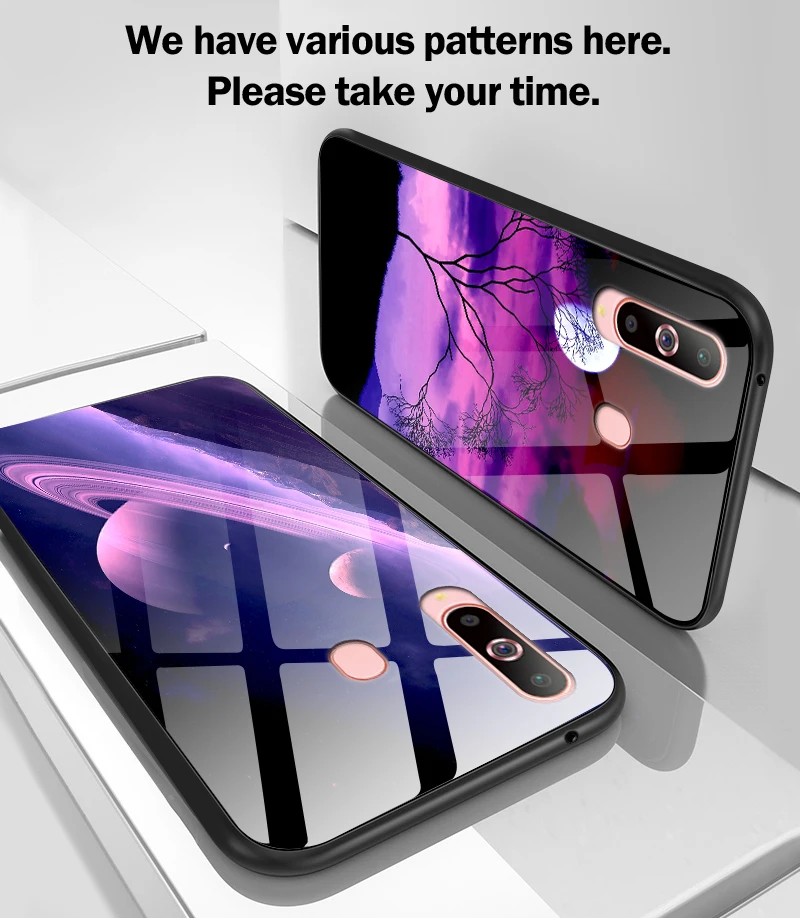 Чехол для телефона для samsung Galaxy A10 A20 A30 A40 A50 A6S A70 A8S A80 A90 закаленное Стекло крышка J4Plus M10 M20 M30 Note9 жесткий корпус