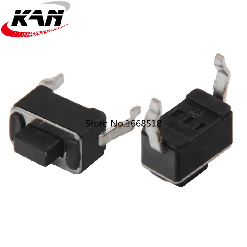 Botão Interruptor Momentâneo de Pressão Tátil Botão Micro Interruptor de Pinos Dip Luz de Toque 3*6*1000 mm 3*6*5 mm Teclado por Atacado com 4.3 Peças