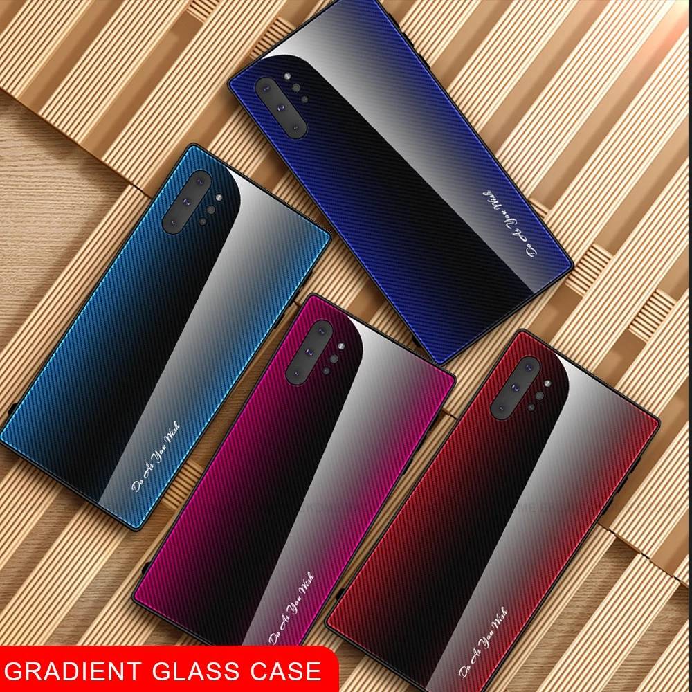 Текстурный чехол из закаленного стекла для Samsung Galaxy Note10 Pro Note 8 9 A10 A20 A30 A50 A70 A80 A90 S10