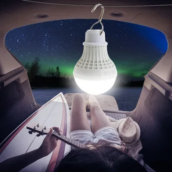 

5W Portable Durable LED Camping Bulb Light Practical Multi-functional USB Powered Hang Emergency Lantern Night Lamp