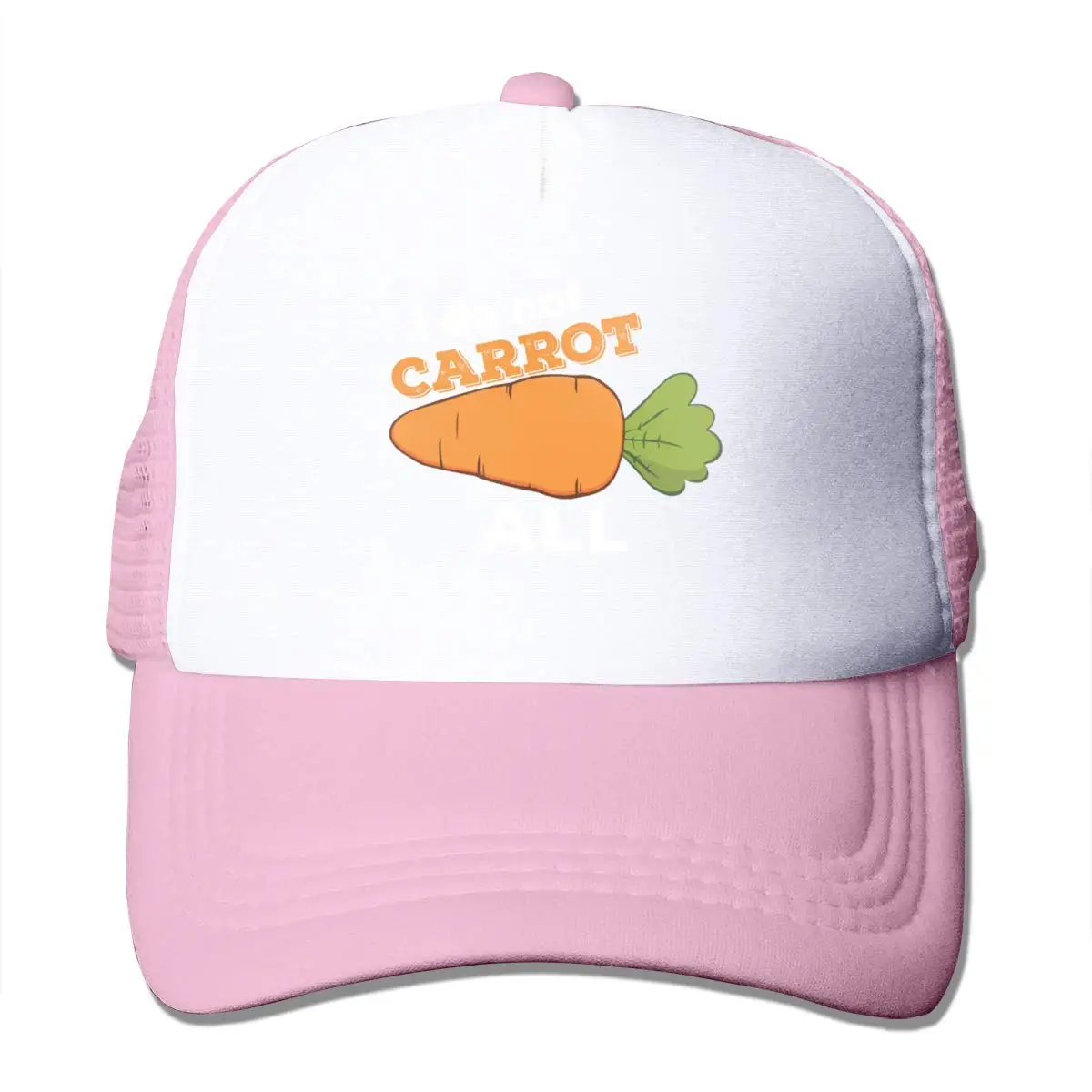 Бейсбольная кепка с сеткой I Don't Carrot, унисекс, Регулируемая Кепка В Стиле Дальнобойщика, розовые шапки