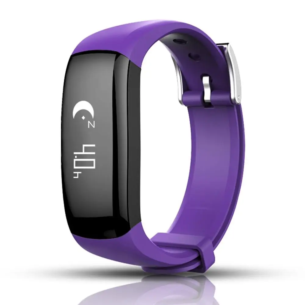 Фиолетовый Multifunctional Bluetooth Smart Bracelet USB Charging Call Reminder Steps Counter Health Monitor for Mobile Phone - Цвет: Фиолетовый