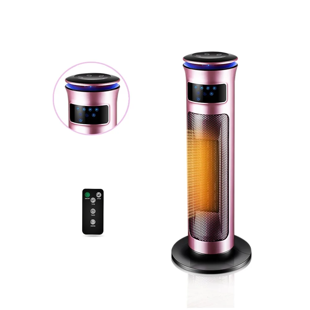 gold remote control AC220-240V 2000 Вт электрическая грелка, PTC Электрический воздухонагреватель воздушный обогреватель Электрический номер башня пол Электрический нагреватель - Цвет: gold remote control