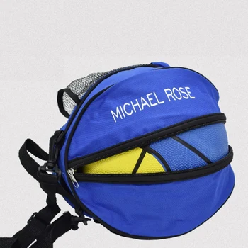 

Outdoor training Basketball Bag Adjustable Football Volleyball Shoulder Carry Bag Handbag With two Mesh Bottle Holder blue red
