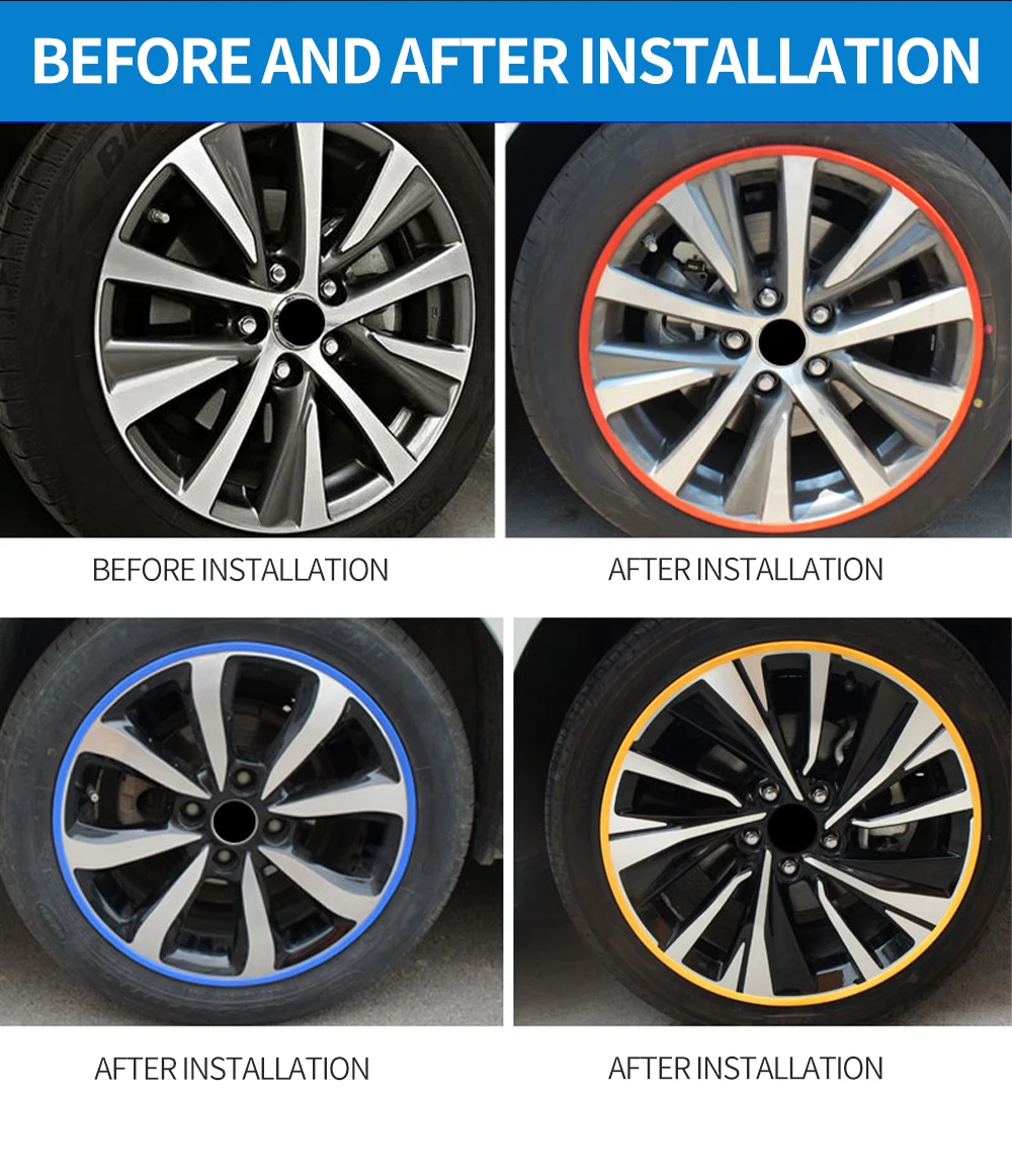 

2020 upgrade car 4-piece set 16"&17"&18"&19"&20" inch wheel hub cover, rim cover, used for hub cover, rim and tire protection