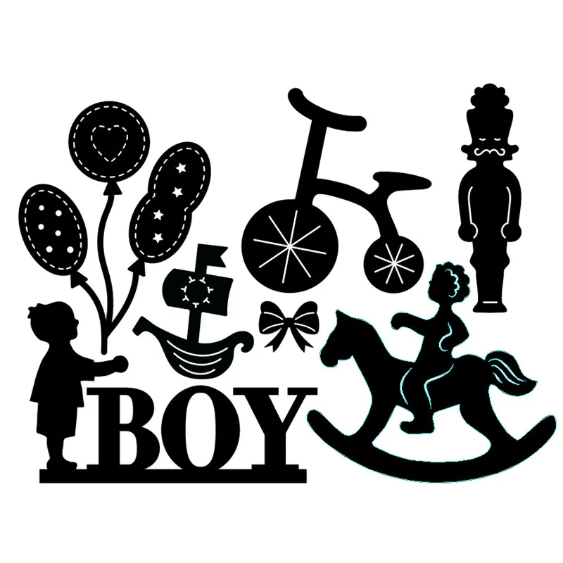 

YaMinSanNiO Dies Bow Bike Ballon Letter Metal Cutting Dies New 2019 Craft Dies Scrapbooking Album DieCut Embossing Stencil Decor