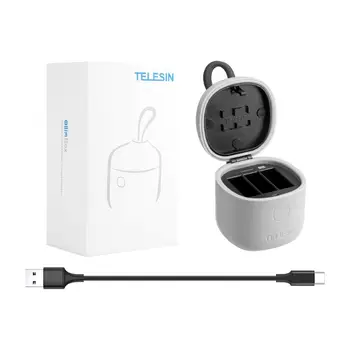 

Multi-function TELESIN Battery Charger Kit Charging Storage Box With Replacement Battery For GoPro Hero 7 Black