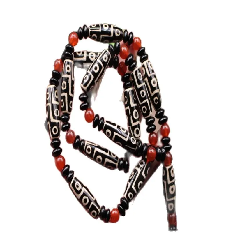 Формы из натурального тибетского агата Beads3-Eye баррель Бусины Агата Цепочки и