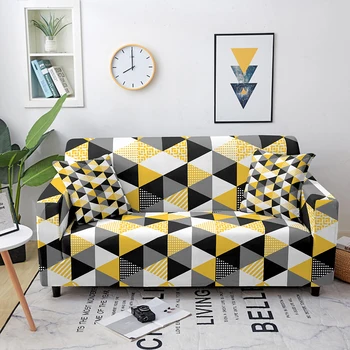 

Elastic Sofa Covers Geometric Living Room Stretch Non-slip Modern Couch Cover Sofa Slipcover Chair Protector 1/2/3/4 Seater