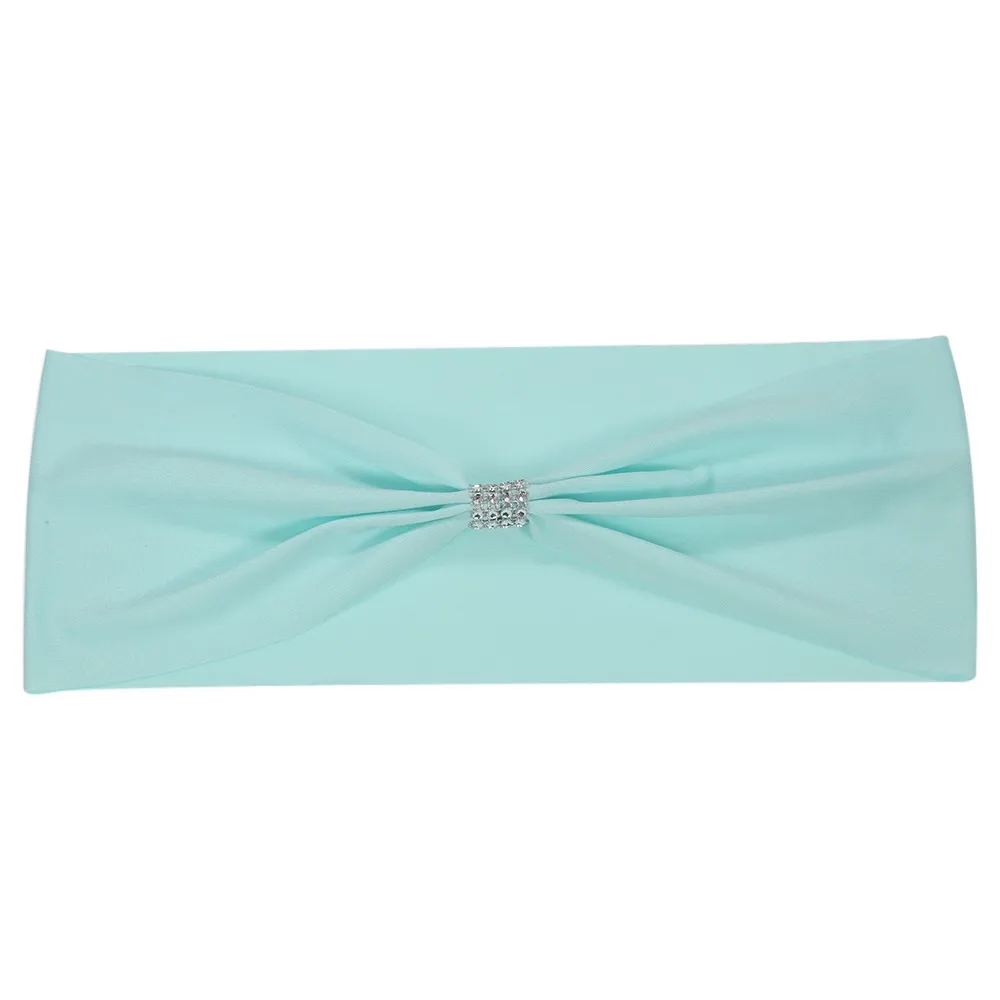 50pcs Bling Wedding Chair Sashes Bows Elastic Spandex Sash Stretch Party Decorations Supplies |