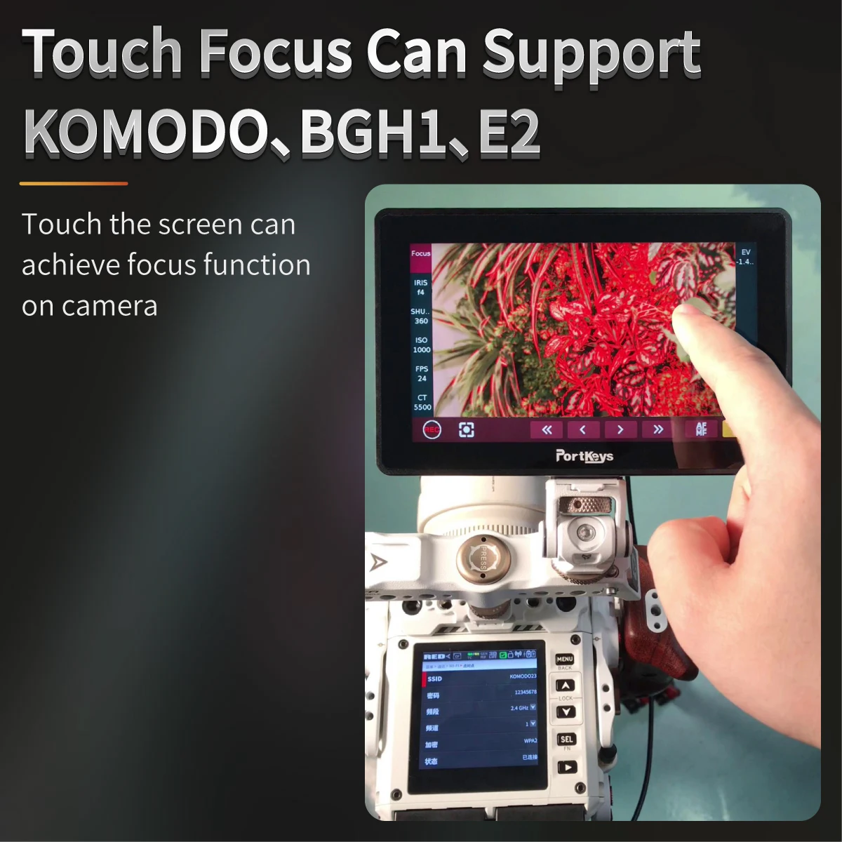 PortKeys BM5 WR Monitor Für Sony Canon TILTA Nucleus N wireless camera  control 2200Nit SDI für ROT KOMODO/BMPCC 4K/6K/6K Pro - AliExpress