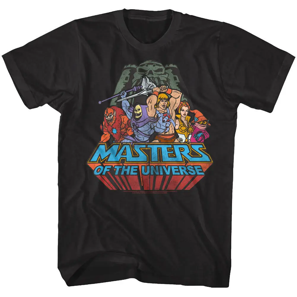 Мужская футболка с персонажами из мультфильма Masters of the Universe He Man Skeletor She Ra